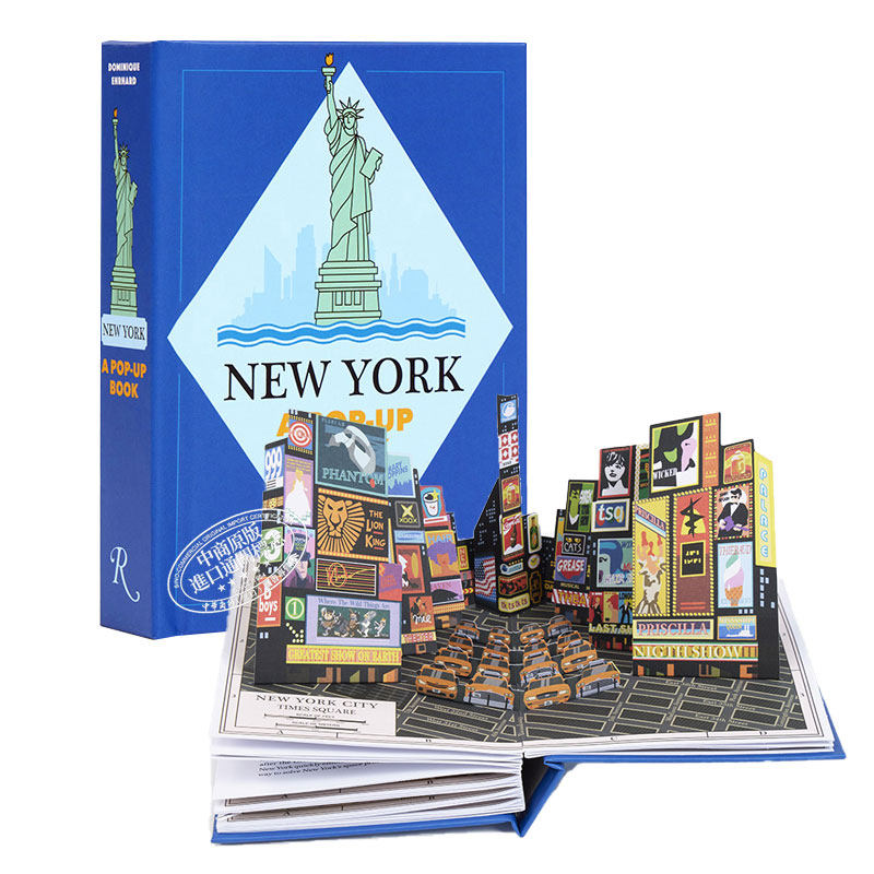 纽约快闪 立体书 英文原版 New York A Pop Up Book Dominique Erhard  纽约城市建筑 旅游指南 【中商原版】