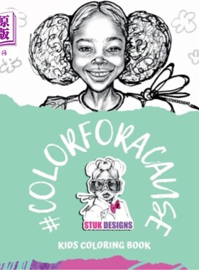 海外直订STUK Designs Kids Coloring Book: #colorforacasue STUK Designs儿童填色书:#colorforacasue