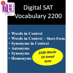 海外直订Digital SAT Vocabulary 2200 SAT数字词汇2200