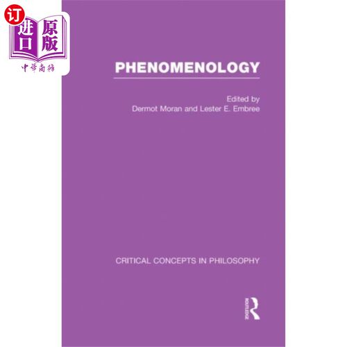 海外直订Phenomenology:Crit Con In Phil 现象学:批判哲学
