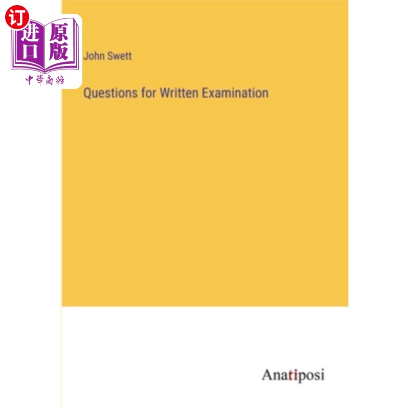 海外直订Questions for Written Examination 笔试试题