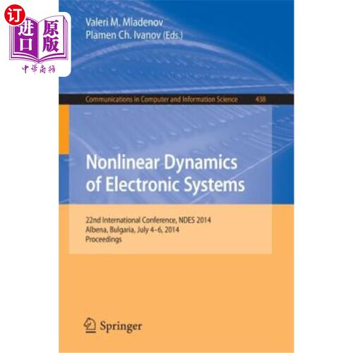 海外直订Nonlinear Dynamics of Electronic Systems: 22nd International Conference, Ndes 20 电子系统非线性动力学：第22