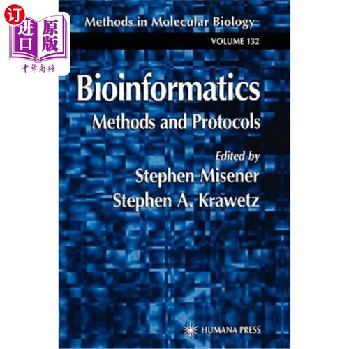 海外直订Bioinformatics Methods and Protocols 生物信息学方法和协议