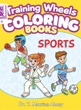 海外直订Training Wheels Coloring Books: Sports 辅助轮涂色书:运动