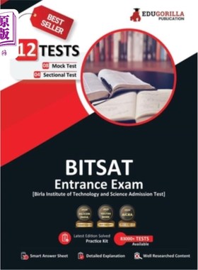 海外直订BITSAT Entrance Exam 2023 - Physics, Chemistry, Mathematics, English, Logical Re BITSAT 202
