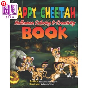 CHEETAH Coloring BOOK 海外直订HAPPY Halloween Creativity 快乐猎豹万圣节色彩与创意书