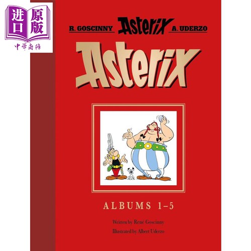 高卢英雄历险记礼盒版1-5册 Asterix Asterix Gift Edition Albums1–5 英文原版 Rene Goscinny 畅销经典小说【中商原版】