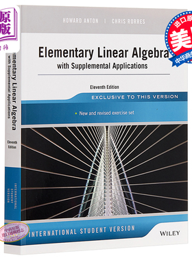 现货 Elementary Linear Algebra With Supplemental Applications 英文原版 基本线性代数 Howard Anton【中商原版】
