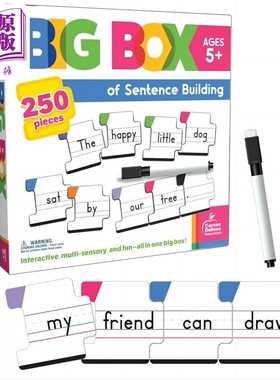 预售 儿童造句游戏盒 高频词标点符号卡视觉单词游戏语言玩具 Big Box of Sentence Building for Kids 美国Carson Dellosa【中商?