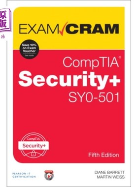 海外直订CompTIA Security+ SY0-501 Exam Cram 康普蒂亚安全+ SY0-501考试补习班