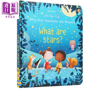 first 現貨 中商原版 英語啟蒙繪本 and 你問我答系列星星是什么 Stars What Questions Answers are 紙板翻翻書英文原版 Very