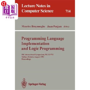 and Logic Sym Language 程序语言实现与逻辑程序设计 International Implementation 5th 海外直订Programming Programming