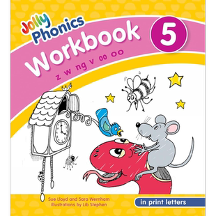 Jolly Phonics Workbook 5 快乐自然拼读练习册5 印刷体 美式英语 【中商原版】