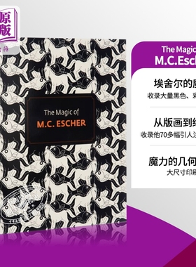 The Magic of MC Escher 进口艺术 神奇的埃舍尔 绘画图形艺术画集 幻象 错觉艺术 Thames & Hudson【中商原版】