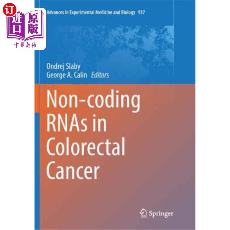 海外直订医药图书Non-Coding Rnas in Colorectal Cancer 结直肠癌中的非编码rna