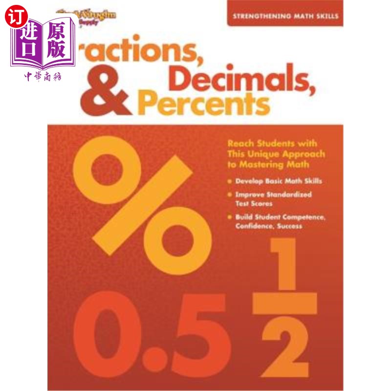 海外直订Strengthening Math Skills Reproducible Fractions, Decimals, & Percents 加强数学技能，重现分数，小数和百分比