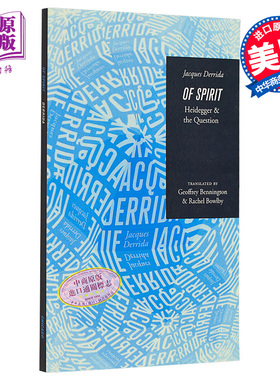 现货 精神 海德格尔和问题 德里达 英文原版 Of Spirit Heidegger and the Question Jacques Derrida 【中商原版】