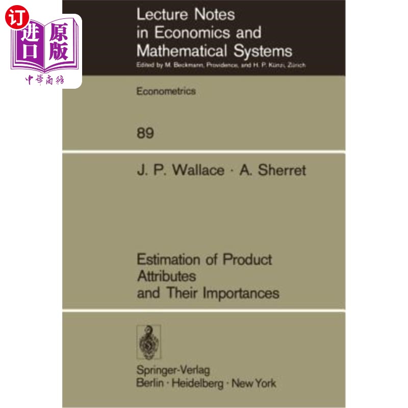 海外直订Estimation of Product Attributes and Their Importances 产品属性及其重要性的估计