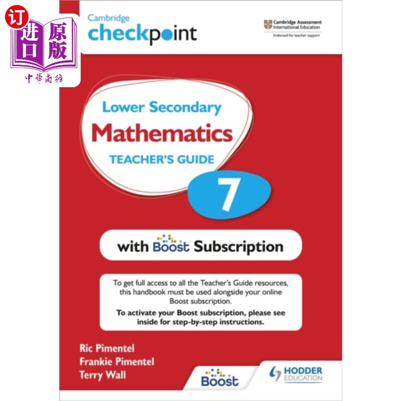 海外直订Cambridge Checkpoint Lower Secondary Mathematics... 剑桥检查点初中数学教师指南7与Boost订阅