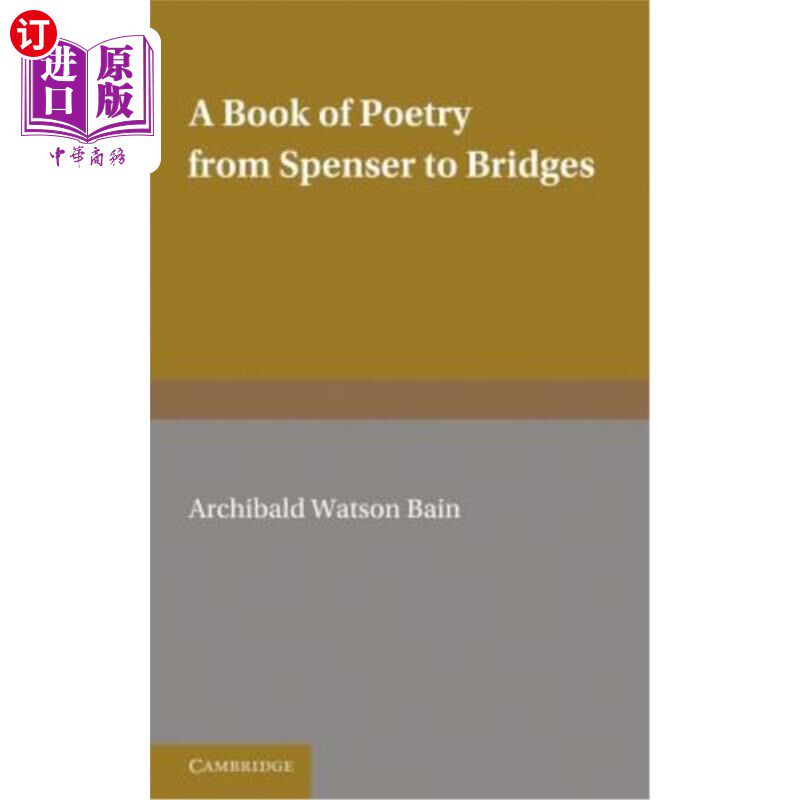 海外直订A Book of Poetry from Spenser to Bridges 从斯宾塞到布里奇的诗集