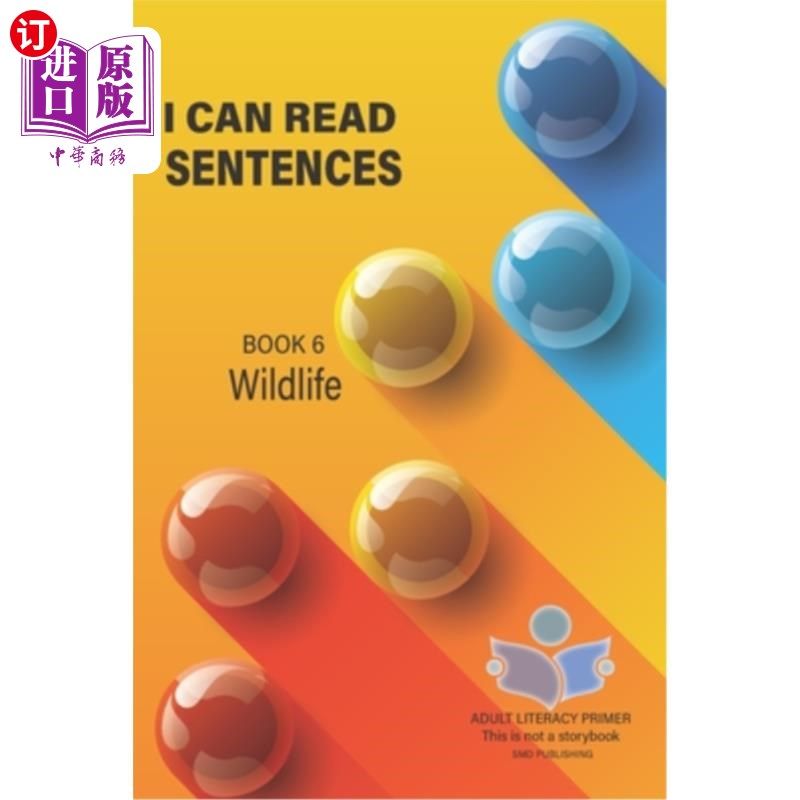 海外直订I Can Read Sentences Adult Literacy Primer (This is not a storybook): Book Six:  成人识字入门（这不是一本故