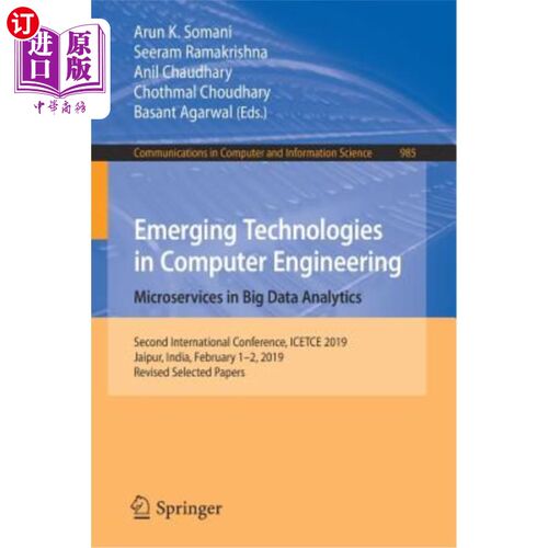 海外直订Emerging Technologies in Computer Engineering: Microservices in Big Data Analyti 计算机工程中的新兴技术:大