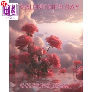book 海外直订Valentine coloring day 情人节涂色书