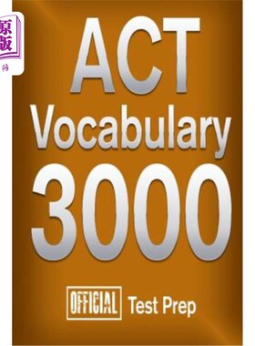 海外直订Official ACT Vocabulary 3000: Become a True Master of ACT Vocabulary...Quickly 官方行为词汇3000：成为真正的