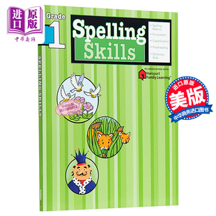 Spelling Skills Learning Kids拼读技巧1年级 家庭英文学? Family 英文原版 美国教材教辅工具书Harcourt Flash Grade1练习册