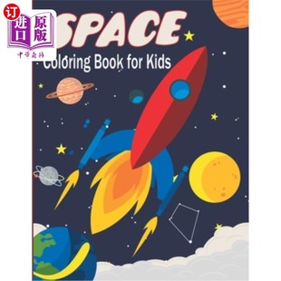 for 与行 空间涂色书 with Coloring Book Planets Fantastic Kids 给孩子们 海外直订Space Outer Astro Space