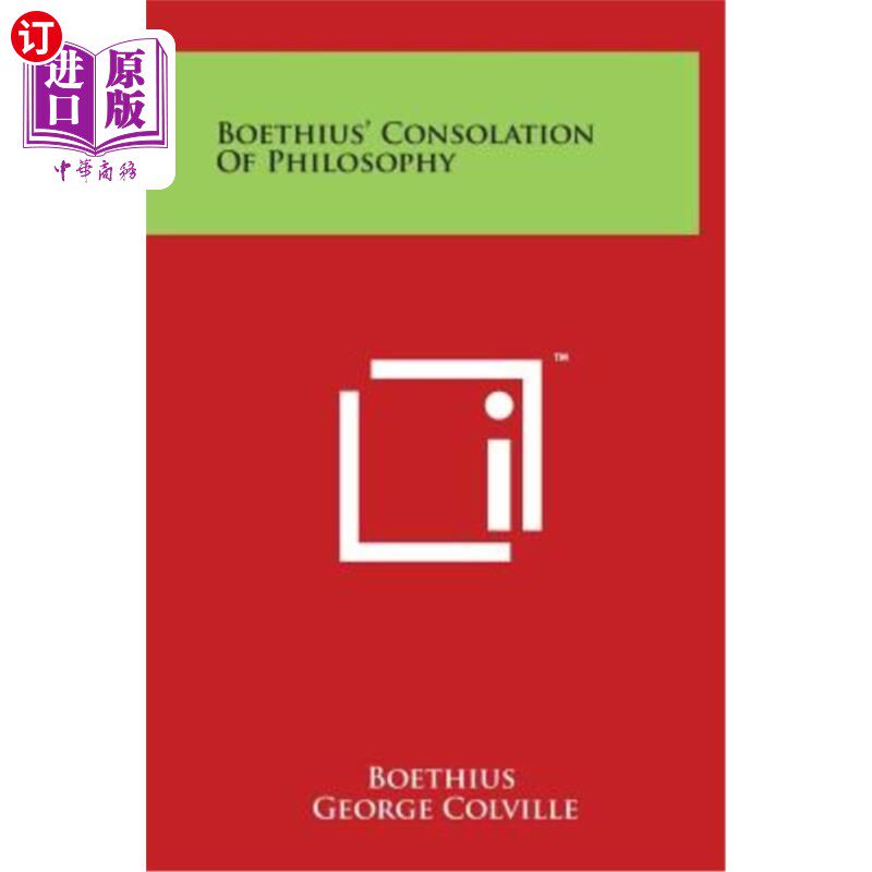 海外直订Boethius' Consolation Of Philosophy 波伊提乌的哲学慰藉