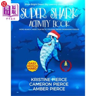 Book 超级鲨鱼活动书：单词搜索 Facts Shark Activity Coloring Search Word Crosswo 海外直订Super Maze Pages Fun