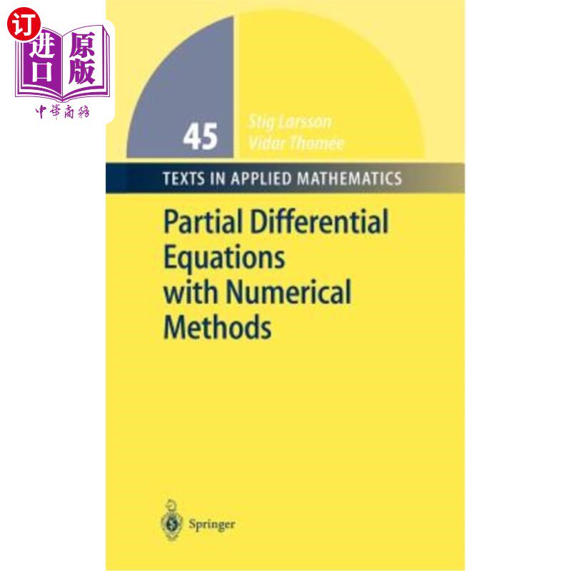 海外直订Partial Differential Equations with Numerical Methods 用数值方法求解偏微分方程