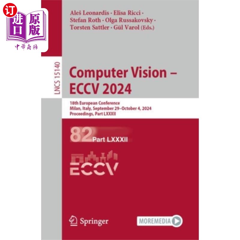 海外直订Computer Vision – ECCV 2024 计算机视觉- ECCV 2024