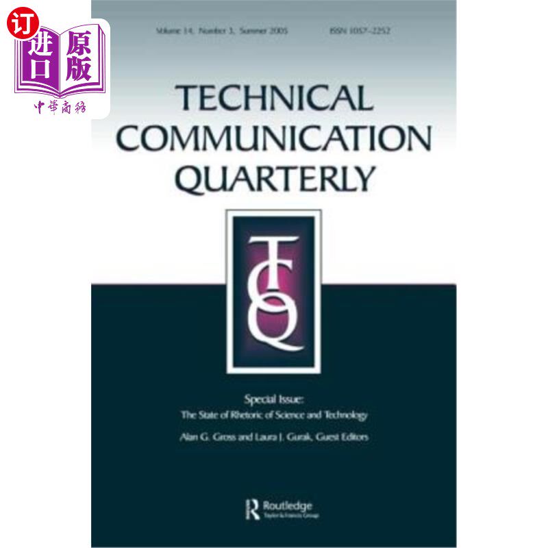 海外直订The State of Rhetoric of Science and Technology: A Special Issue of Technical Co 科技修辞状态:技术传播季刊