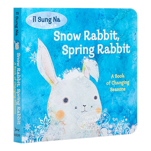 微瑕疵 睡前故事 纸板书 季节之书il Sung Na Snow Rabbit Spring Rabbit 英文原版 尹成娜一本讲述季节交替的书【中商原版】
