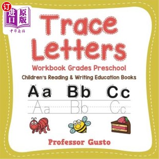 海外直订Trace Letters Workbook Grades Preschool: Children's Reading & Writing Education 痕迹字母练习册年级学前:儿