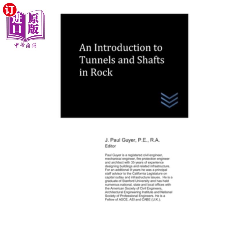 海外直订An Introduction to Tunnels and Shafts in Rock 岩石隧道和竖井简介 书籍/杂志/报纸 科普读物/自然科学/技术类原版书 原图主图