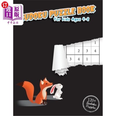 海外直订Sudoku Puzzle Book For Kids Ages 4-8: 100+ Super Easy Sudoku Puzzles To Improve  适合4-8岁儿童的数独谜题书: