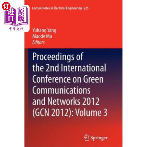 海外直订Proceedings of the 2nd International Conference on Green Communications and Netw 2012第二届绿色通信与国