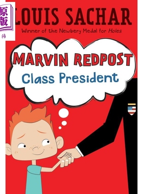 现货 麻烦精马文：5 Marvin Redpost 5：Class President 儿童文学 章节书 校园 430L 幽默搞笑 7~12岁 英文原版【中商原版】