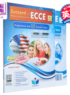 剑桥密歇根语言能力测试 SUCCEED IN ECCE MICHIGAN LANGUAGE ASSESSMENT NEW 2021 FORMAT 12 PRACTICE TESTS SELF STUDY ED