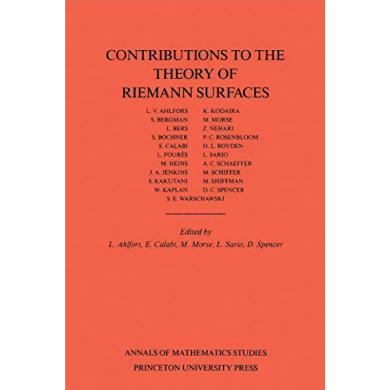 现货 对黎曼曲面理论的贡献 英文原版 Contributions to the Theory of Riemann Surfaces Lars Valerian Ahlfors【中商原版】