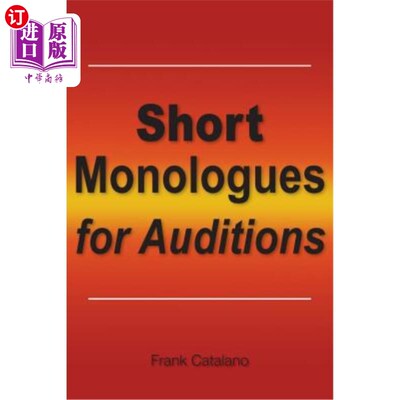 海外直订Short Monologues for Auditions 短独白试镜