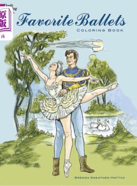 海外直订Favorite Ballets Coloring Book 最喜欢的芭蕾舞涂色书
