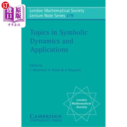 海外直订Topics in Symbolic Dynamics and Applications 符号动力学及其应用