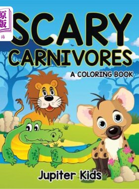 海外直订Scary Carnivores (A Coloring Book) 恐怖食肉动物（一本彩色书）