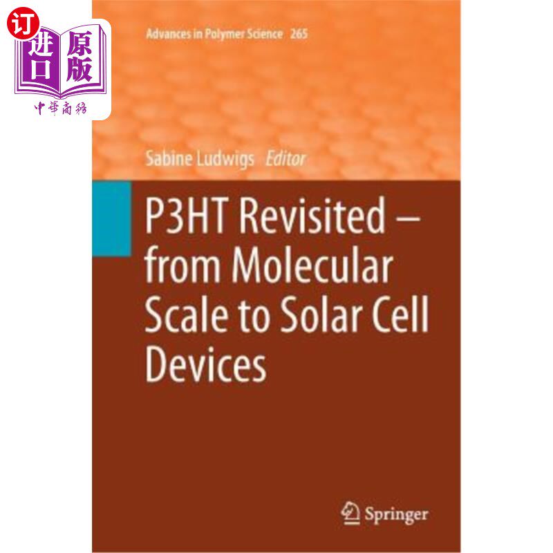 海外直订P3ht Revisited - From Molecular Scale to Solar Cell Devices 重新审视P3ht——从分子尺度到太阳能电池设备