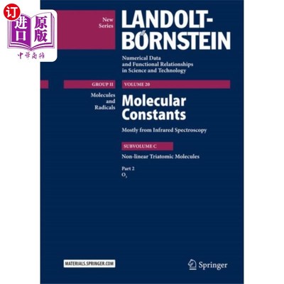 海外直订Molecular Constants Mostly from Infrared Spectro... 分子常数主要来自红外光谱
