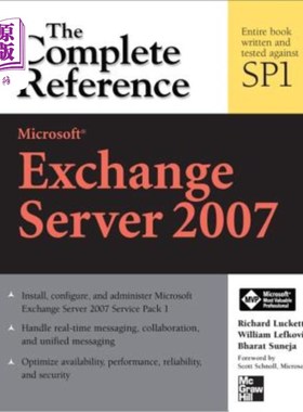 海外直订Microsoft Exchange Server 2007: The Complete Reference Microsoft Exchange Server 2007：完整参考